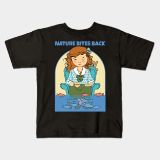 Climate Change Nature Bites Back Kids T-Shirt